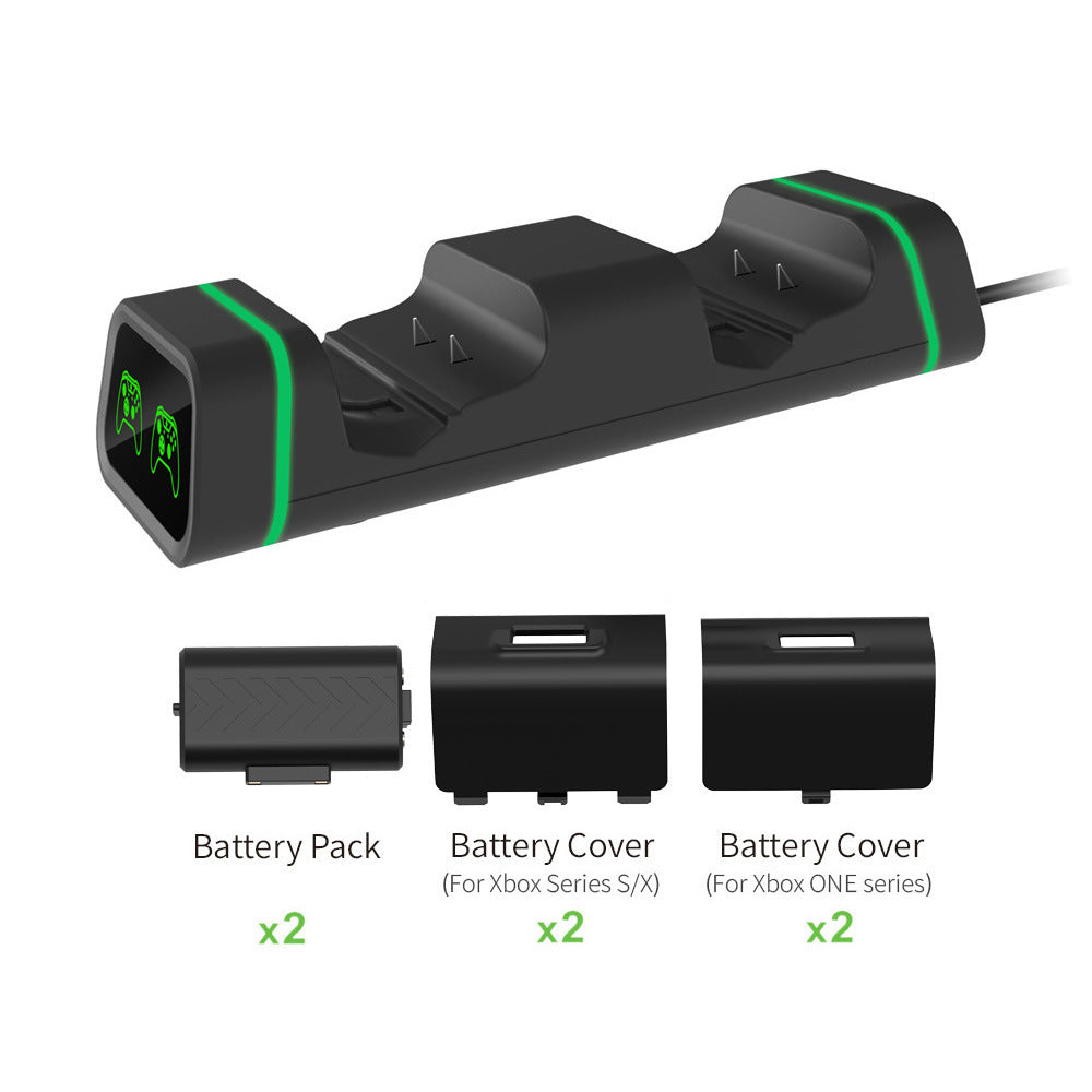 Xbox Controller Charging Station - Dual Charger Dock for Xbox Series X/S, Xbox One, One S, One X with 2 Rechargeable Battery Packs
