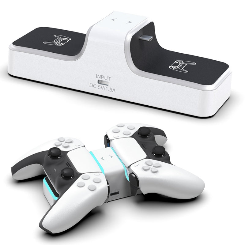 PS5 Controller Charging Station - Dual Charger Dock for PlayStation 5 with 2 Rechargeable Battery Packs